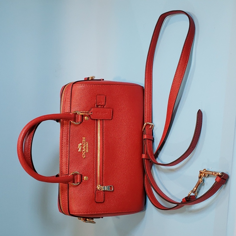 Coach Dark Red Satchel Crossbody Handbag